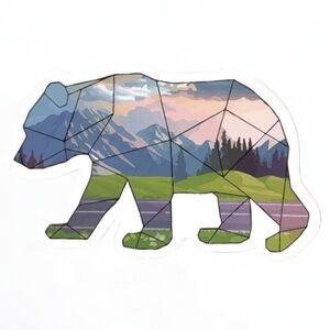 Geometric Bear Sticker